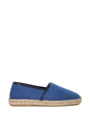 Blau - Dune London Bronko Piping Canvas Espadrilles - Bild 3 von 7