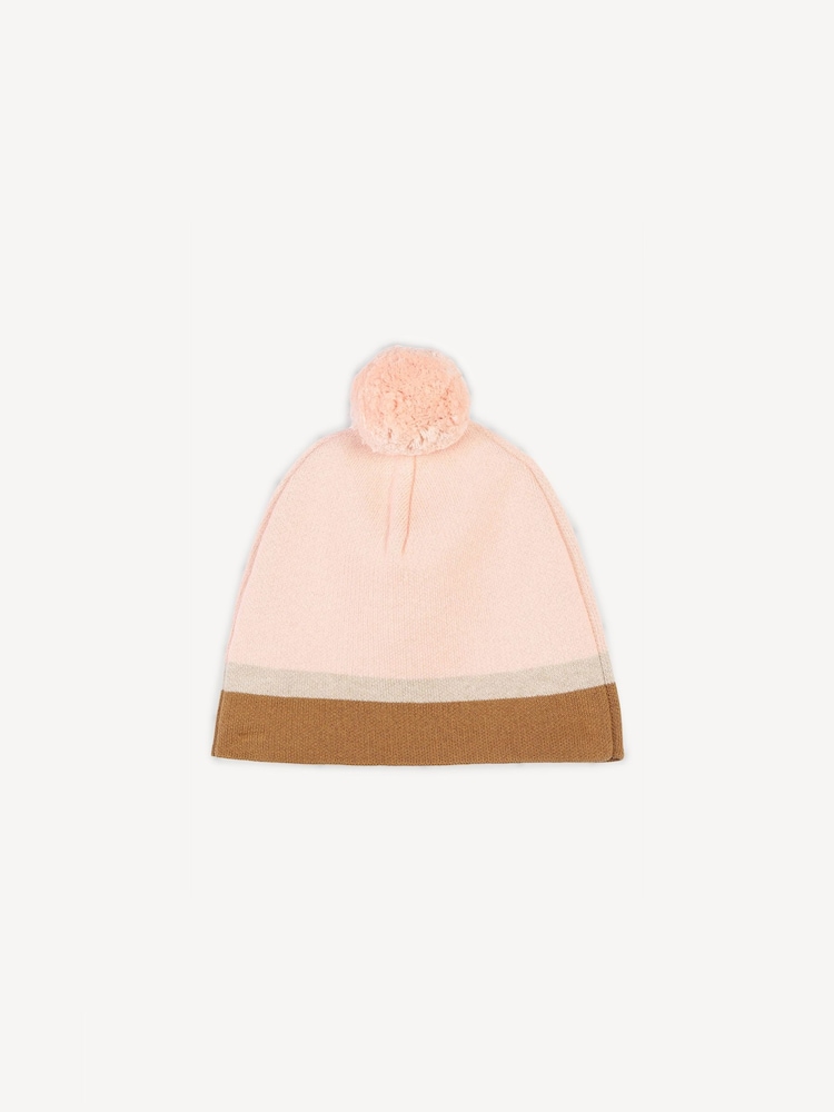 Chloé Pink Knitted Logo Beanie Hat - Image 2 of 3
