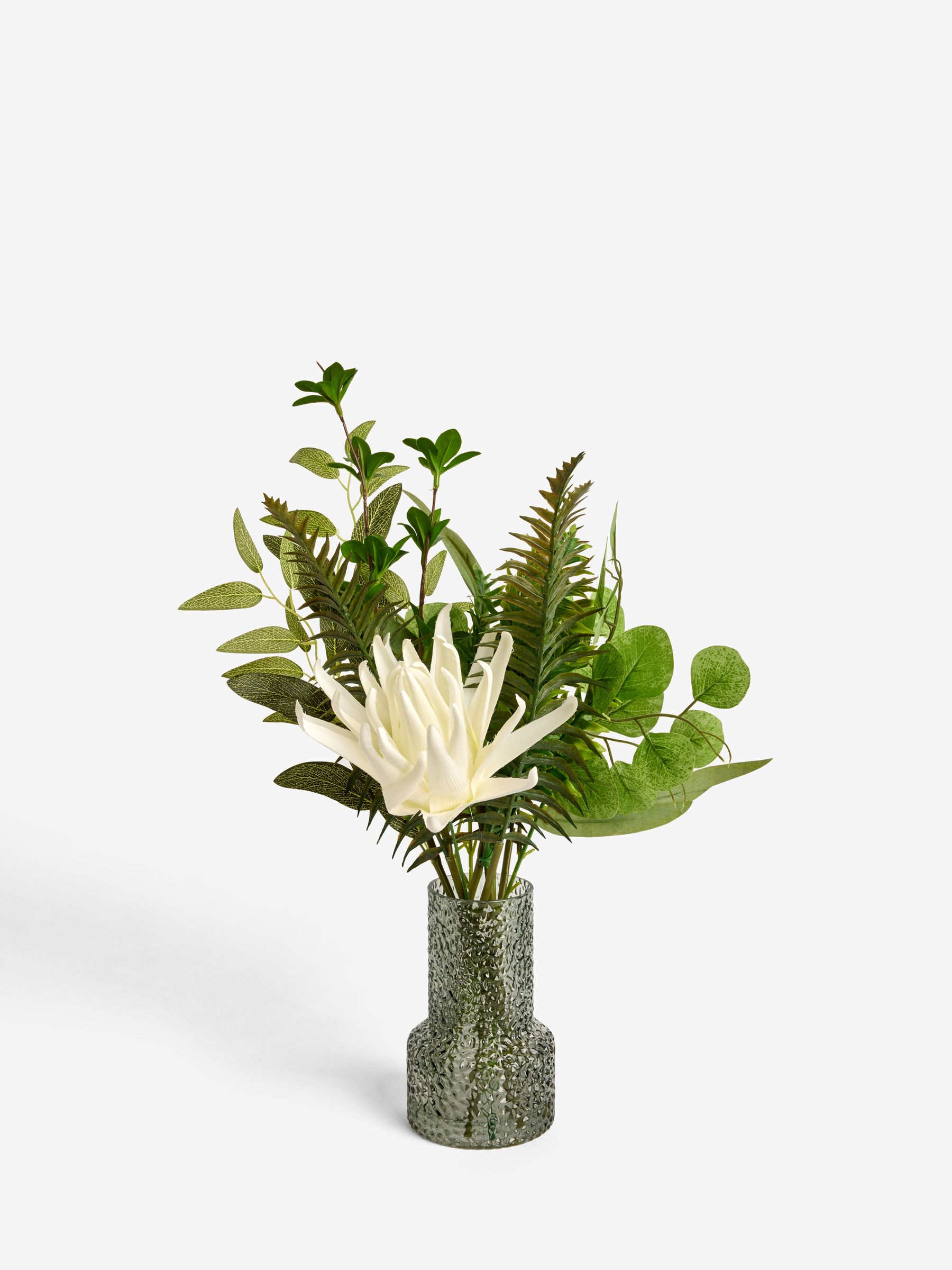 Buy Green Artificial Floral Arrangement In Glass Vase from the Next UK ...