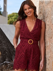 Sosandar Red Petite Petite Contrast Trim Kimono Sleeve Dress - Image 5 of 5