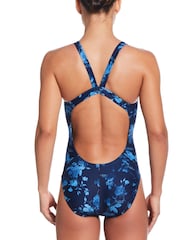 Nike Navy Hydrastrong Solid Fastback One Piece Swimsuit - Image 9 of 14