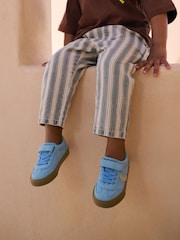 Blue Standard Fit (F) Touch Fastening Elastic Lace Trainers - Image 2 of 7