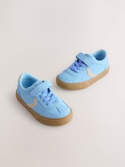 Blue Standard Fit (F) Touch Fastening Elastic Lace Trainers - Image 3 of 7