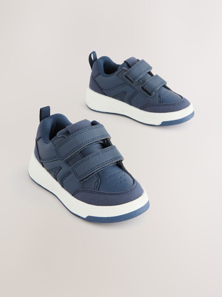Navy Standard Fit (F) Touch Fastening Two Strap Trainers - Image 1 of 7