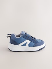 Blue Standard Fit (F) Elastic Lace Trainers - Image 2 of 5