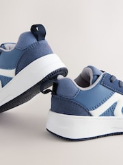 Blue Standard Fit (F) Elastic Lace Trainers - Image 3 of 5