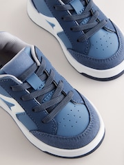 Blue Standard Fit (F) Elastic Lace Trainers - Image 5 of 5