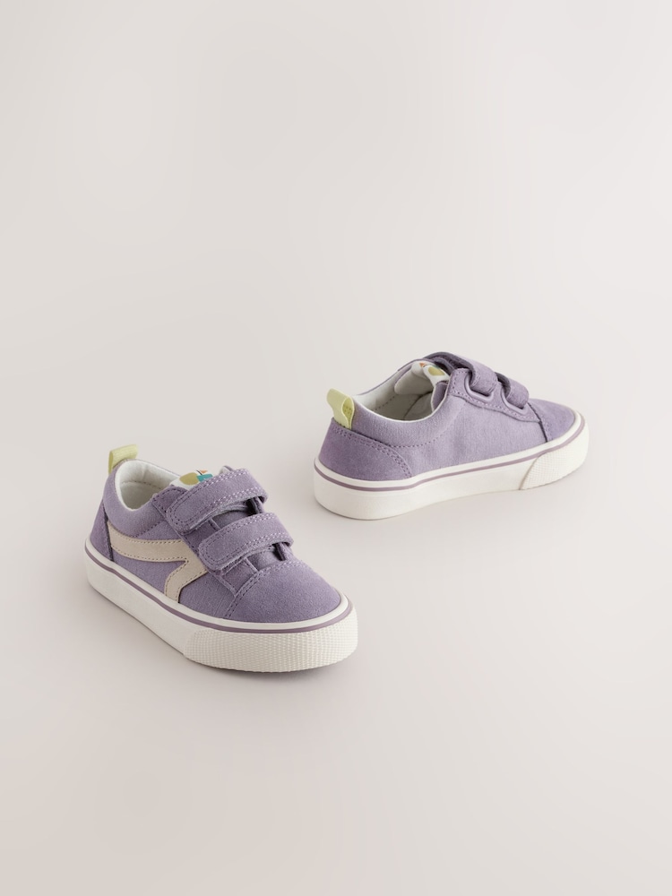 Purple Standard Fit (F) Touch Fastening Skate Trainers - Image 1 of 6