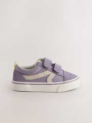 Purple Standard Fit (F) Touch Fastening Skate Trainers - Image 2 of 6