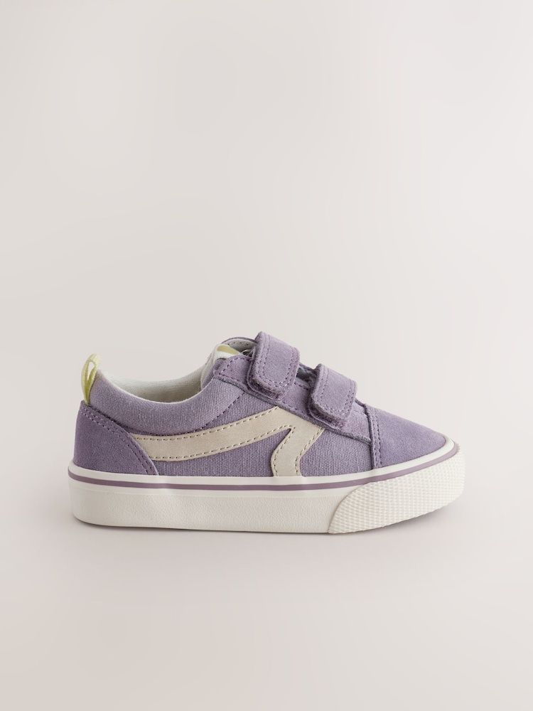 Purple Standard Fit (F) Touch Fastening Skate Trainers - Image 2 of 6