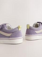 Purple Standard Fit (F) Touch Fastening Skate Trainers - Image 4 of 6