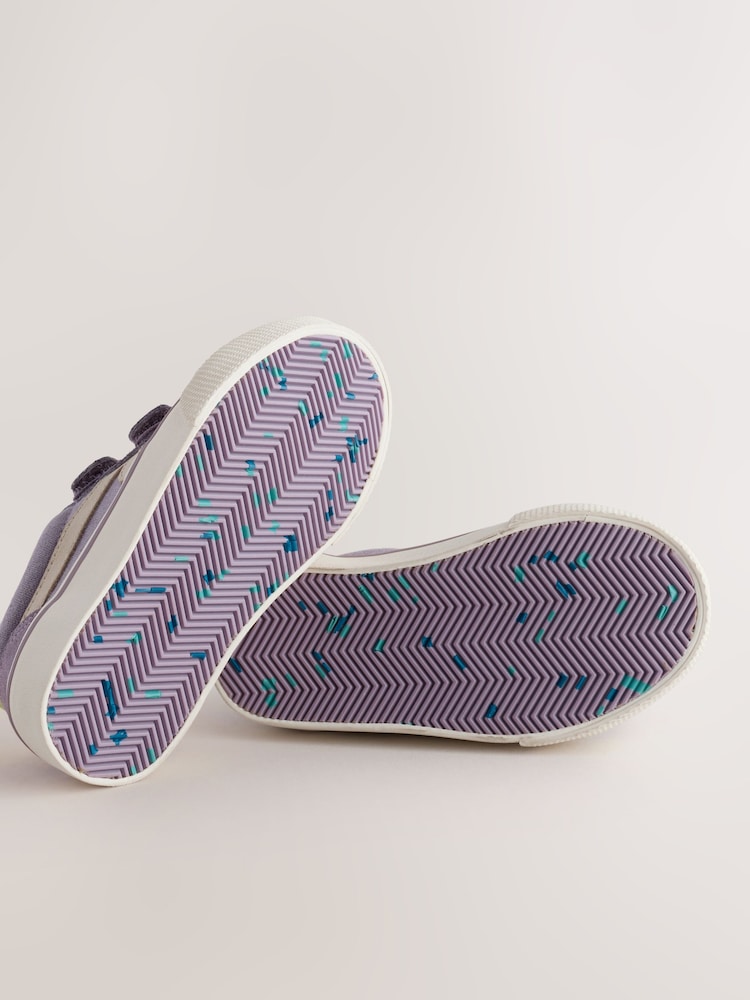 Purple Standard Fit (F) Touch Fastening Skate Trainers - Image 6 of 6 Purple Standard Fit (F) Touch Fastening Skate Trainers - Image 6 of 6