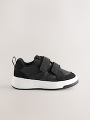 Black Standard Fit (F) Touch Fastening Two Strap Trainers - Image 2 of 5