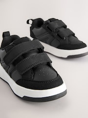Black Standard Fit (F) Touch Fastening Two Strap Trainers - Image 3 of 5