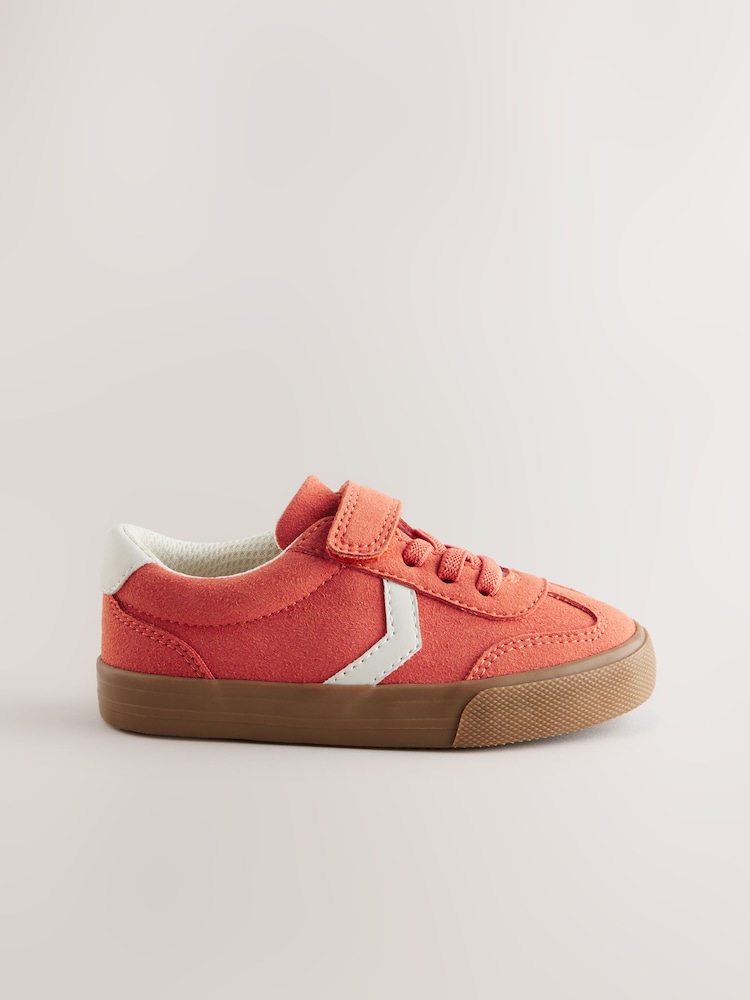 Red Standard Fit (F) Touch Fastening Elastic Lace Trainers - Image 5 of 8