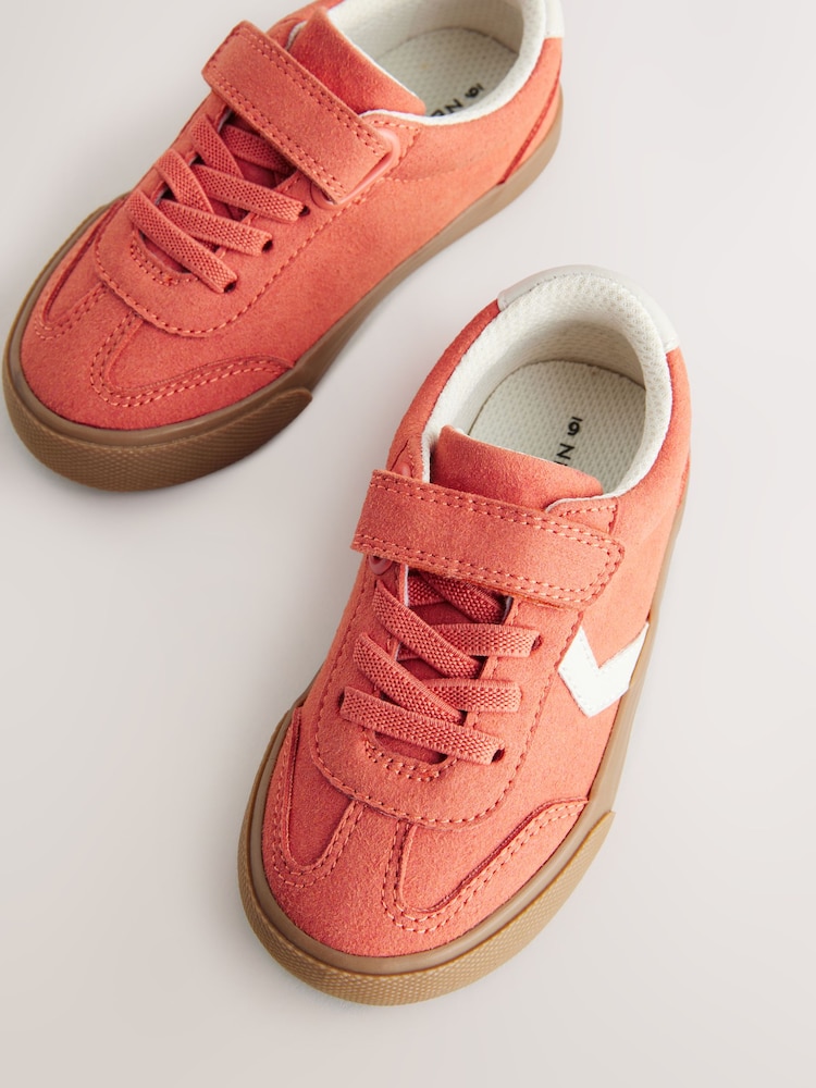 Red Standard Fit (F) Touch Fastening Elastic Lace Trainers - Image 6 of 8