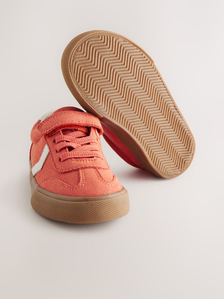 Red Standard Fit (F) Touch Fastening Elastic Lace Trainers - Image 8 of 8