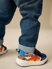 Blue Racing Standard Fit (F) Touch Fastening Two Strap Trainers - Image 3 of 12