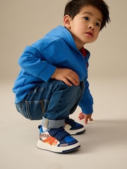 Blue Racing Standard Fit (F) Touch Fastening Two Strap Trainers - Image 4 of 12