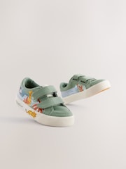 Verde Safari Animals - Pantofi sport cu velcro și două barete - Imaginea 1 din 6