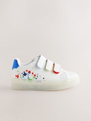 White Splat Light-Up Touch Fastening Trainers - Image 1 of 6