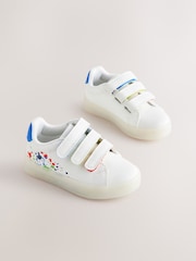 White Splat Light-Up Touch Fastening Trainers - Image 3 of 6
