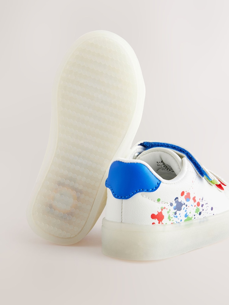 White Splat Light-Up Touch Fastening Trainers - Image 6 of 6