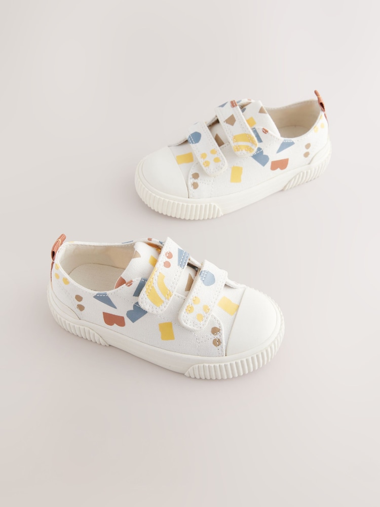 White Shapes Two Strap Touch Fastening Trainers - Image 1 of 5