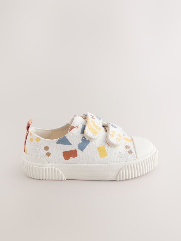 White Shapes Two Strap Touch Fastening Trainers - Image 2 of 5