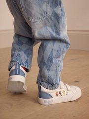 White Standard Fit (F) Bluey Standard Fit (F) Two Strap Touch Fastening Trainers - Image 2 of 7