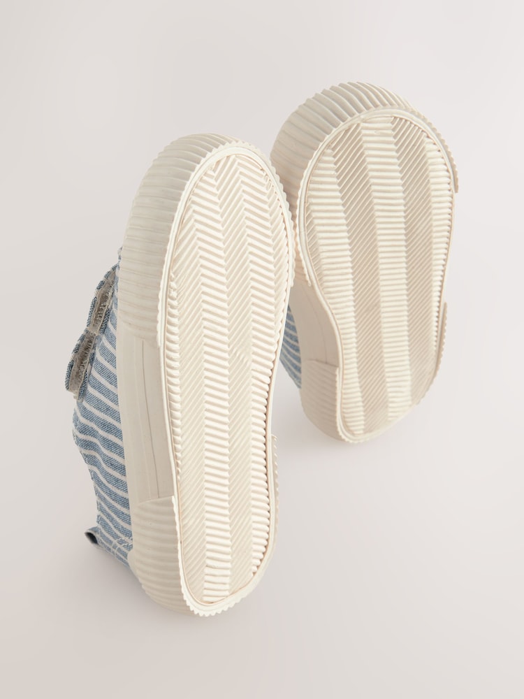 Blue/White Stripe Two Strap Touch Fastening Trainers - Image 5 of 5