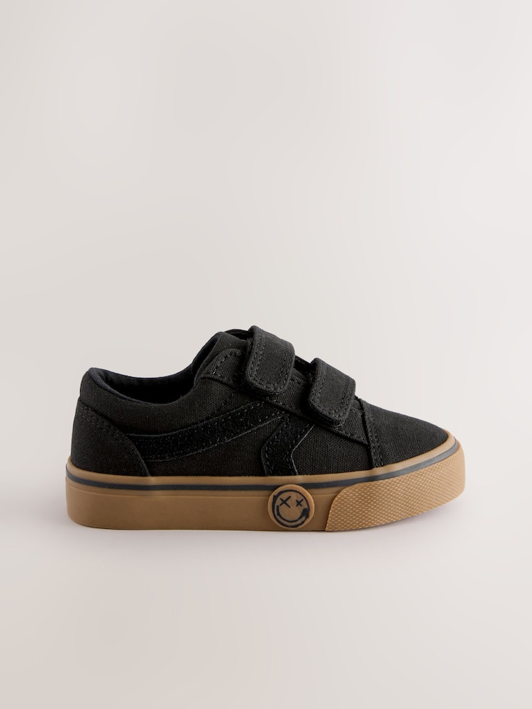 Black Standard Fit (F) Touch Fastening Skate Trainers - Image 4 of 8
