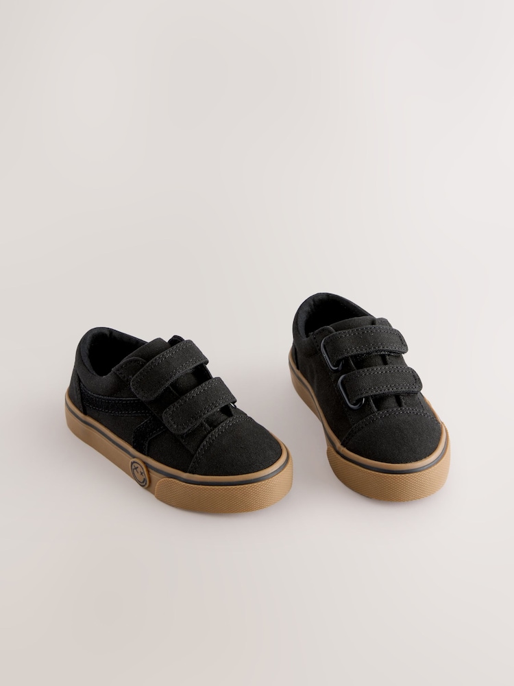 Black Standard Fit (F) Touch Fastening Skate Trainers - Image 5 of 8