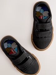 Black Standard Fit (F) Touch Fastening Skate Trainers - Image 6 of 8
