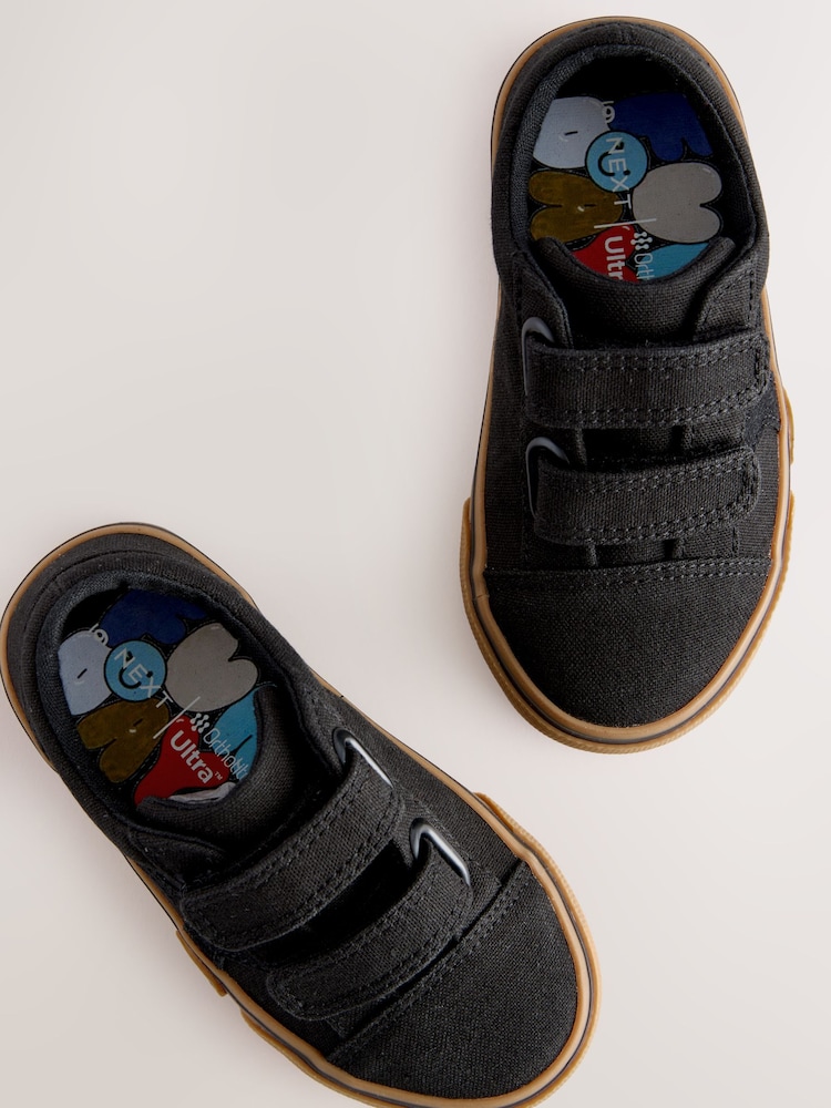 Black Standard Fit (F) Touch Fastening Skate Trainers - Image 6 of 8