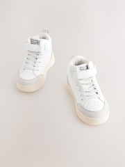 White Touch Fastening Elastic Lace Hightop Boots - Image 3 of 5