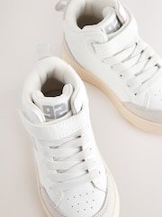 White Touch Fastening Elastic Lace Hightop Boots - Image 4 of 5