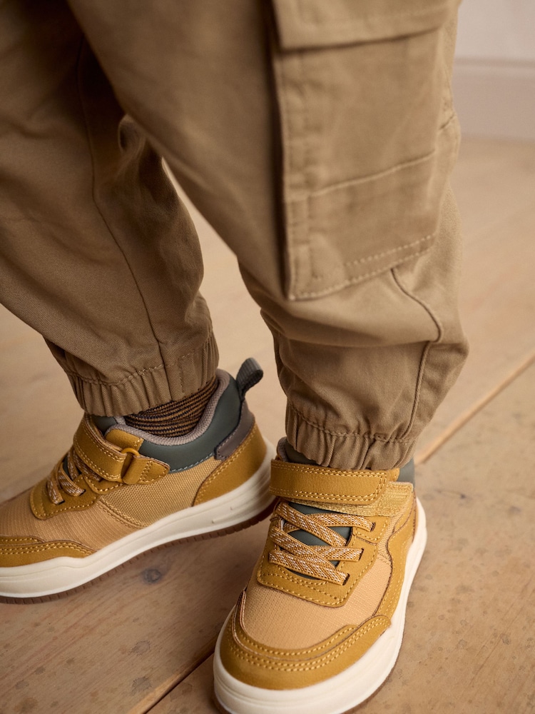 Honey Elastic Lace Touch Fastening High Top Trainers - Image 1 of 8