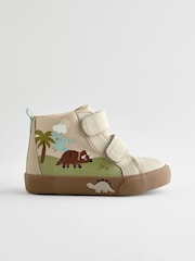 Neutral Dinosaur Standard Fit (F) Warm Lined Touch Fastening Boots - Image 2 of 6