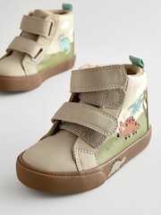 Neutral Dinosaur Standard Fit (F) Warm Lined Touch Fastening Boots - Image 5 of 6