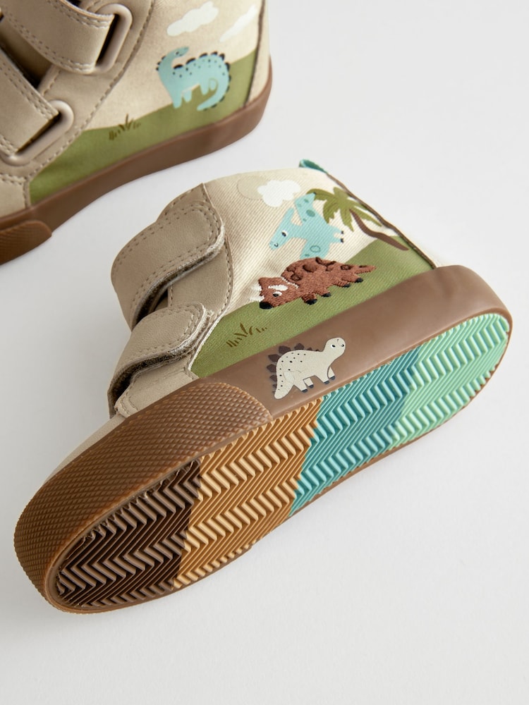 Neutral Dinosaur Standard Fit (F) Warm Lined Touch Fastening Boots - Image 6 of 6