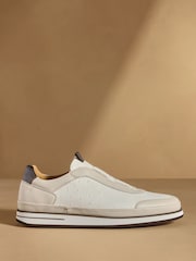 Russell & Bromley Neutral San Giusto Oxford Laceless Sneakers - Image 1 of 7