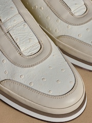 Russell & Bromley Neutral San Giusto Oxford Laceless Sneakers - Image 5 of 7