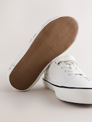White Graffiti Standard Fit (F) Touch Fastening Elastic Lace Trainers - Image 4 of 5
