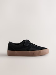 Black Standard Fit (F) Touch Fastening Elastic Lace Trainers - Image 2 of 5