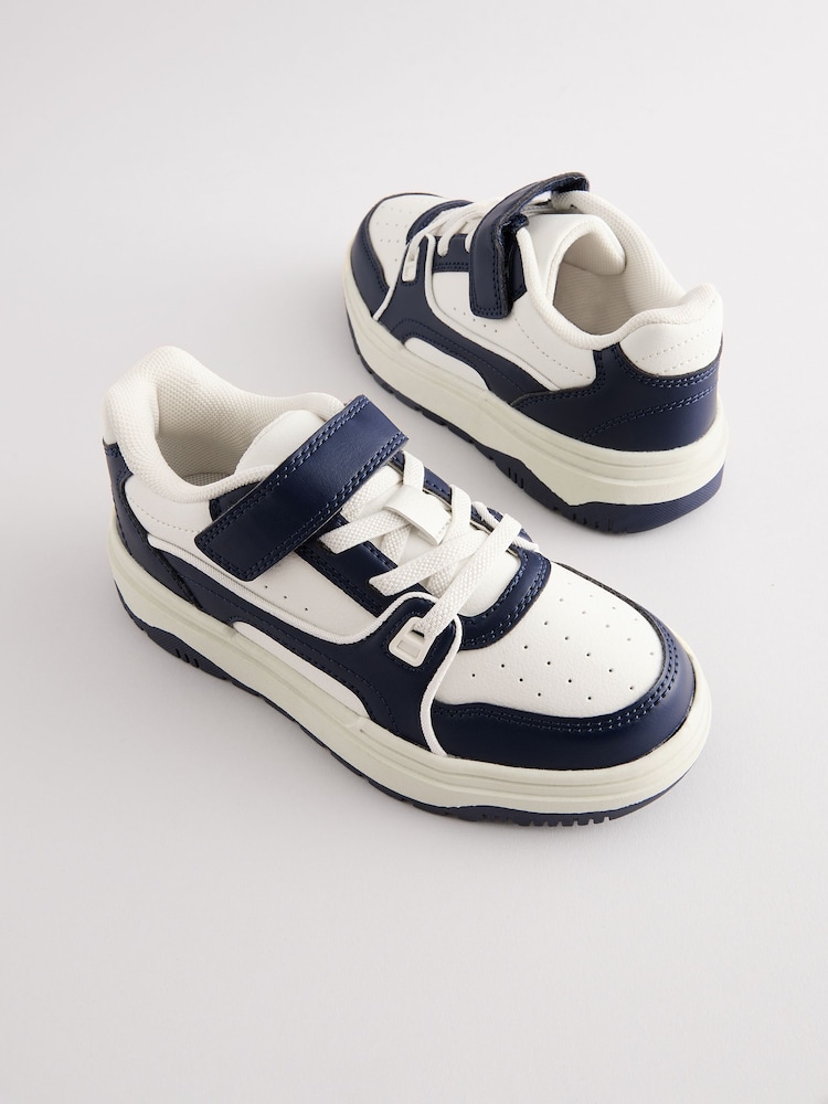 Navy Elastic Lace Trainers - Image 1 of 5