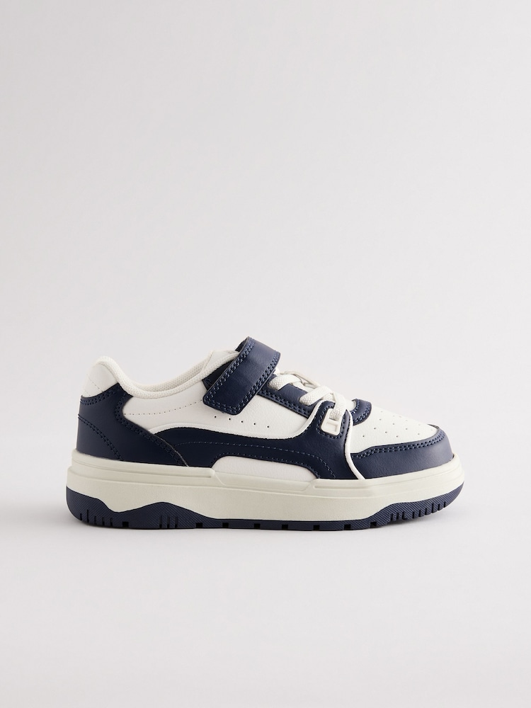 Navy Elastic Lace Trainers - Image 2 of 5
