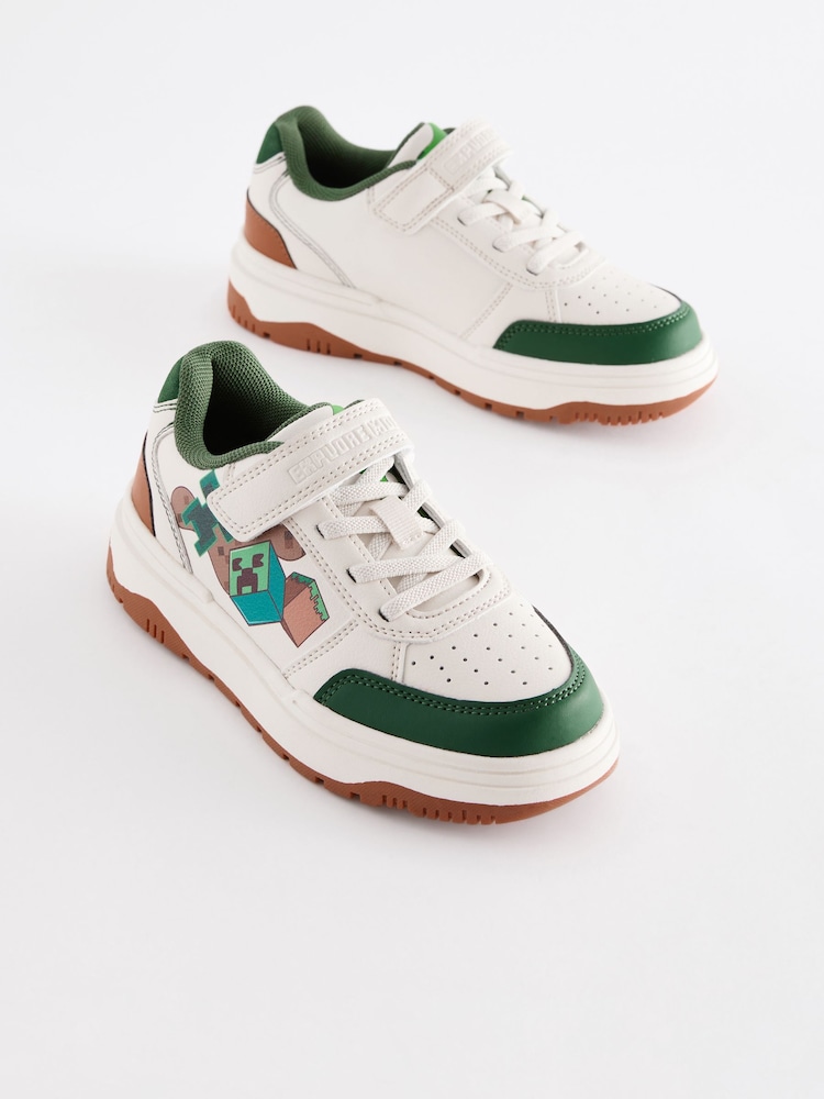 Neutral Minecraft Touch Close Elastic Lace Trainers - Image 1 of 6