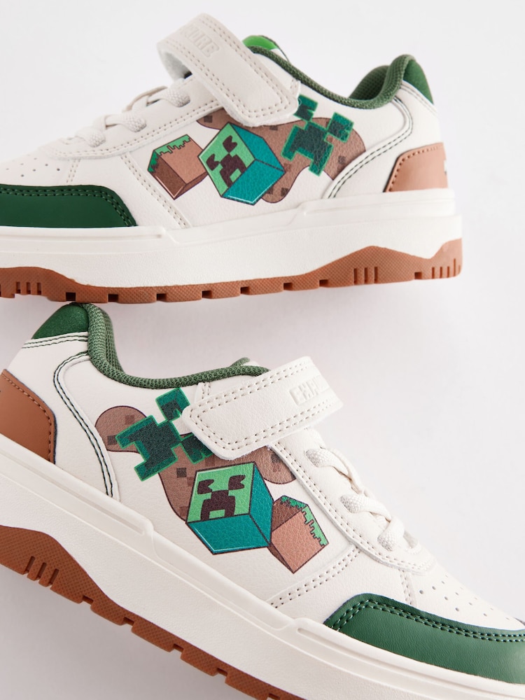 neutre - Minecraft Touch Close Elastic Lace Trainers - Image 4 of 6