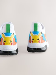 White Colourblock Standard Fit (F) Pokemon Elastic Lace Trainers - Image 4 of 5